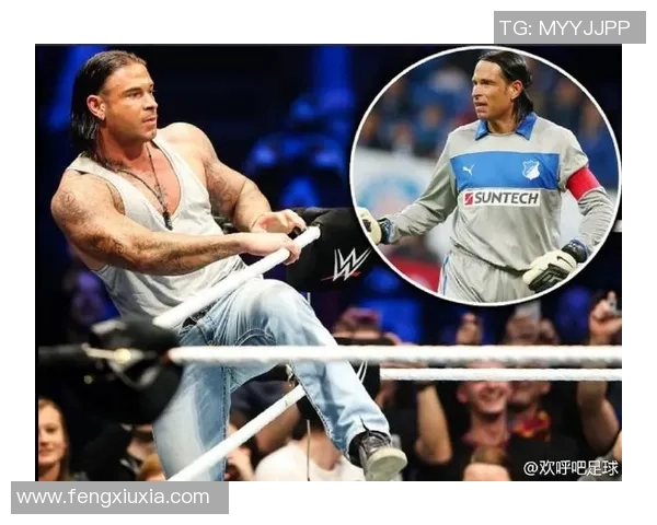 WWE巨星与足球明星亲密互动展现运动精神与友谊的精彩瞬间 WWE巨星与足球明星亲密互动展现运动精神与友谊的精彩瞬间