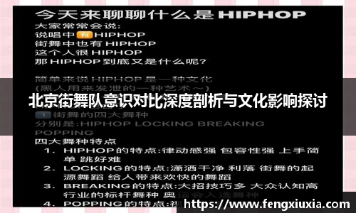 北京街舞队意识对比深度剖析与文化影响探讨